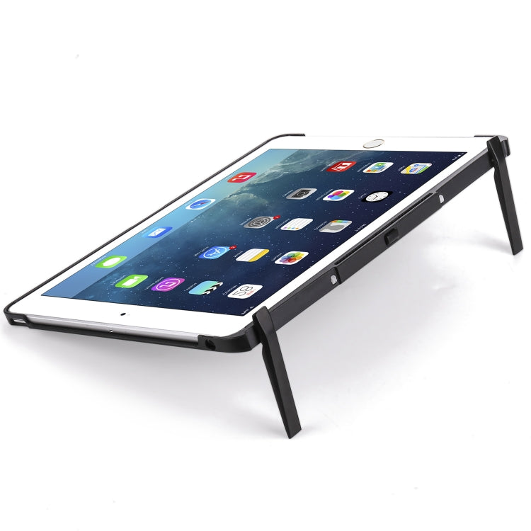 F611 Abnehmbares Buntes Hintergrundbeleuchtetes Aluminium-Rückteil Kabelloses Bluetooth Keyboard Tablet-Hülle für iPad Air 2 / 9,7 (2018) / 9,7 Zoll (2017) / Air / Pro 9,7 Zoll