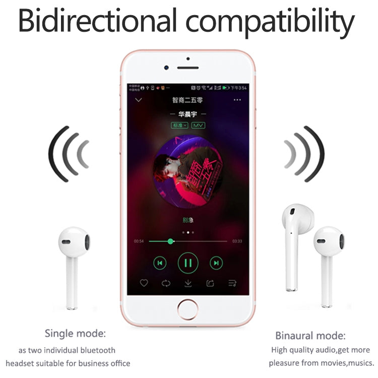 i9 Touch Wireless TWS Sport Beidseitiges Stereo Bluetooth 5.0 Headset mit Ladekoffer, Touch-Version, Touch-Version