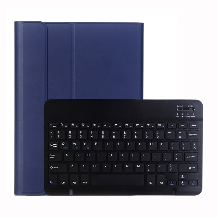 A102 Für iPad 10,2 Zoll Ultraleichtes Abnehmbares Bluetooth Keyboard Leder-Tablet-Hülle mit Ständerfunktion, Gold, Roségold, Schwarz, Dunkelblau
