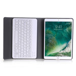 A102 Für iPad 10,2 Zoll Ultraleichtes Abnehmbares Bluetooth Keyboard Leder-Tablet-Hülle mit Ständerfunktion, Gold, Roségold, Schwarz, Dunkelblau