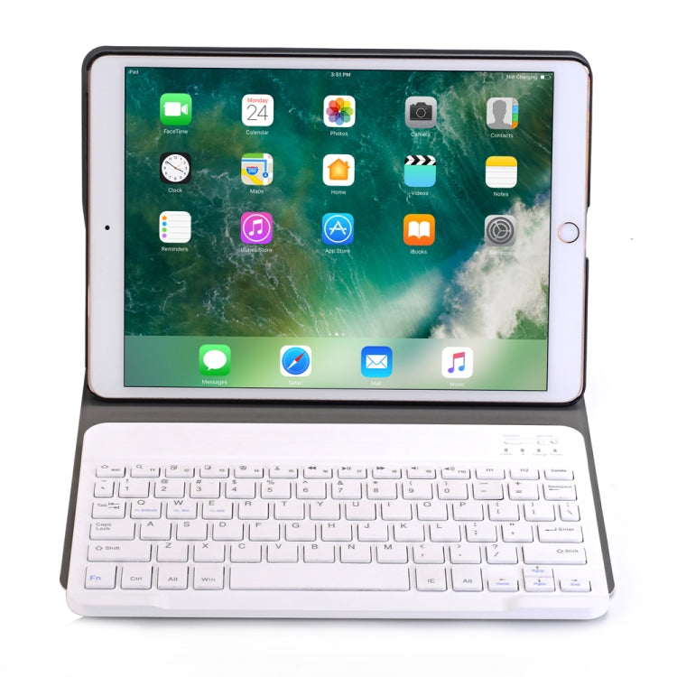 A102 Für iPad 10,2 Zoll Ultraleichtes Abnehmbares Bluetooth Keyboard Leder-Tablet-Hülle mit Ständerfunktion, Gold, Roségold, Schwarz, Dunkelblau