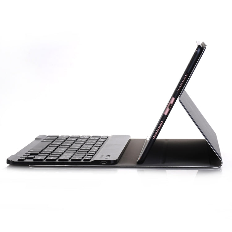 A102 Für iPad 10,2 Zoll Ultraleichtes Abnehmbares Bluetooth Keyboard Leder-Tablet-Hülle mit Ständerfunktion, Gold, Roségold, Schwarz, Dunkelblau