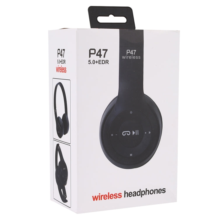 P47 faltbarer kabelloser Bluetooth-Kopfhörer mit 3,5-mm-Audioanschluss, unterstützt MP3 / Anrufe, P47 Rot, P47 Weiß, P47 Grün, P47 Schwarz, P47 Blau