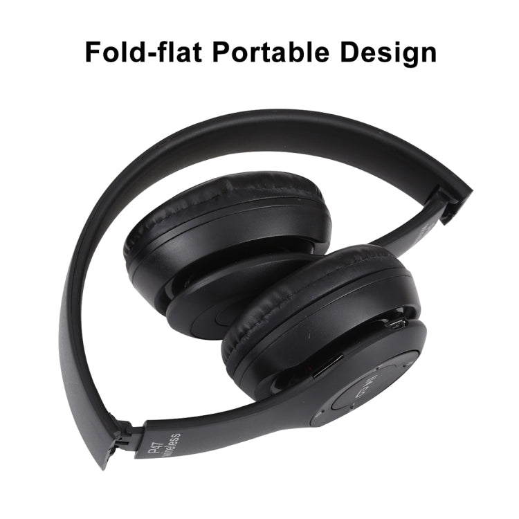 P47 faltbarer kabelloser Bluetooth-Kopfhörer mit 3,5-mm-Audioanschluss, unterstützt MP3 / Anrufe, P47 Rot, P47 Weiß, P47 Grün, P47 Schwarz, P47 Blau
