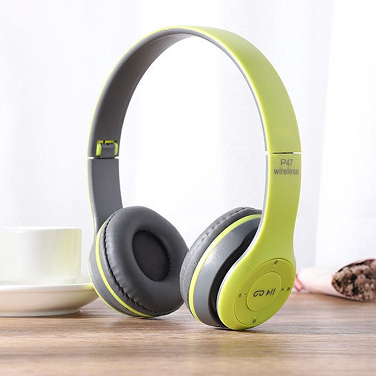 P47 faltbarer kabelloser Bluetooth-Kopfhörer mit 3,5-mm-Audioanschluss, unterstützt MP3 / Anrufe, P47 Rot, P47 Weiß, P47 Grün, P47 Schwarz, P47 Blau