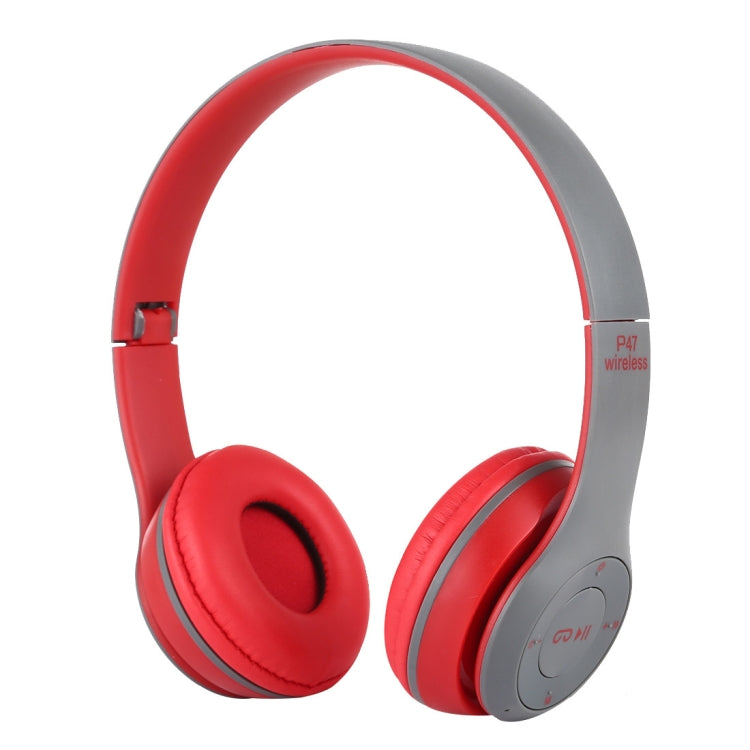 P47 faltbarer kabelloser Bluetooth-Kopfhörer mit 3,5-mm-Audioanschluss, unterstützt MP3 / Anrufe, P47 Rot, P47 Weiß, P47 Grün, P47 Schwarz, P47 Blau