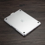 F102AS Für iPad 10,2 Zoll Bunt Hintergrundbeleuchtetes Drehbares Bluetooth Keyboard Leder-Tablet-Hülle mit Stiftschacht-Funktion