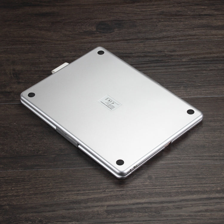F102AS Für iPad 10,2 Zoll Bunt Hintergrundbeleuchtetes Drehbares Bluetooth Keyboard Leder-Tablet-Hülle mit Stiftschacht-Funktion