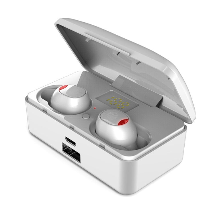 G10 TWS Bluetooth 5.0 Kabelloser Bluetooth-Kopfhörer mit Ladebox, unterstützt Digitalanzeige & HD-Anruf & Powerbank, G10