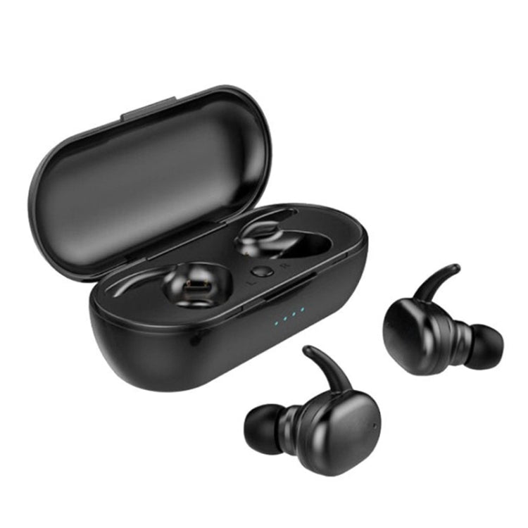TWS-4 IPX5 wasserdichter Bluetooth 5.0 Touch Kabelloser Bluetooth-Kopfhörer mit Ladebox, unterstützt HD-Anruf & Sprachansagen, TWS-4