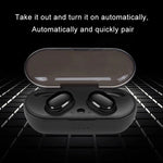 TWS-4 IPX5 wasserdichter Bluetooth 5.0 Touch Kabelloser Bluetooth-Kopfhörer mit Ladebox, unterstützt HD-Anruf & Sprachansagen, TWS-4