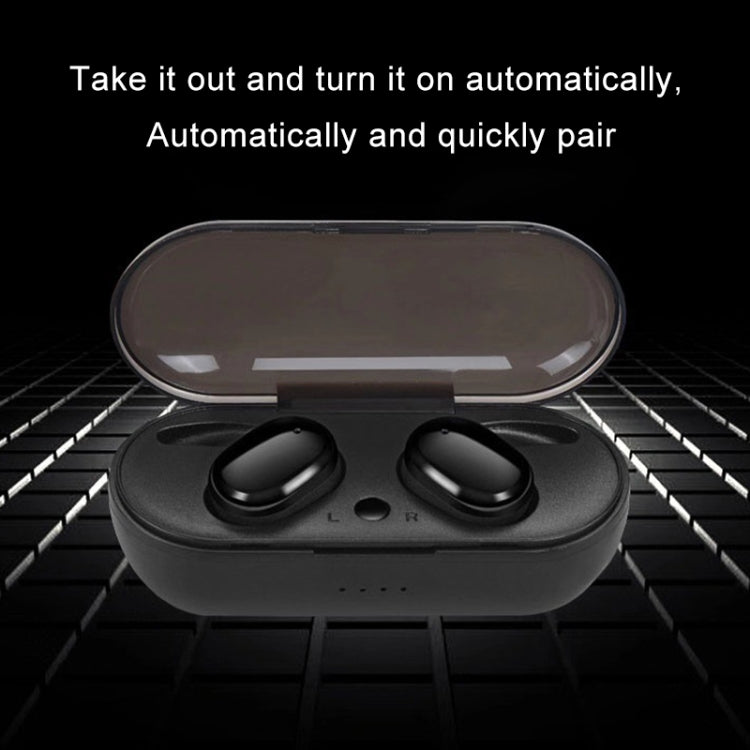 TWS-4 IPX5 wasserdichter Bluetooth 5.0 Touch Kabelloser Bluetooth-Kopfhörer mit Ladebox, unterstützt HD-Anruf & Sprachansagen, TWS-4