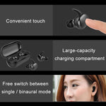 TWS-4 IPX5 wasserdichter Bluetooth 5.0 Touch Kabelloser Bluetooth-Kopfhörer mit Ladebox, unterstützt HD-Anruf & Sprachansagen, TWS-4