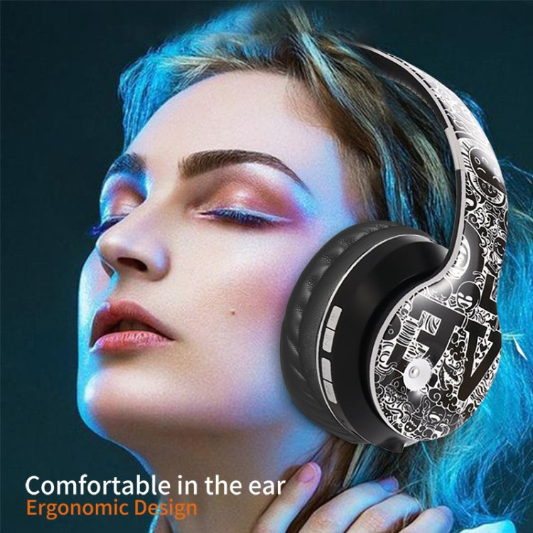 B1 Graffiti Muster Kabelloses Bluetooth V5.0 Headset