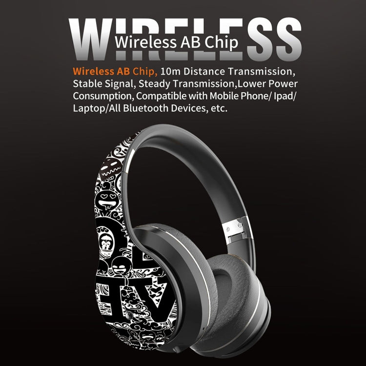 B1 Graffiti Muster Kabelloses Bluetooth V5.0 Headset