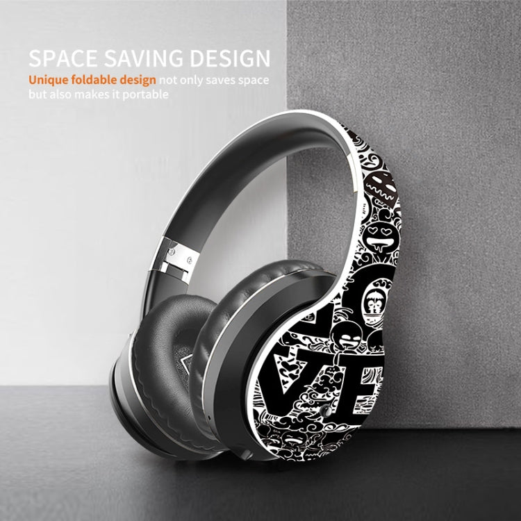 B1 Graffiti Muster Kabelloses Bluetooth V5.0 Headset