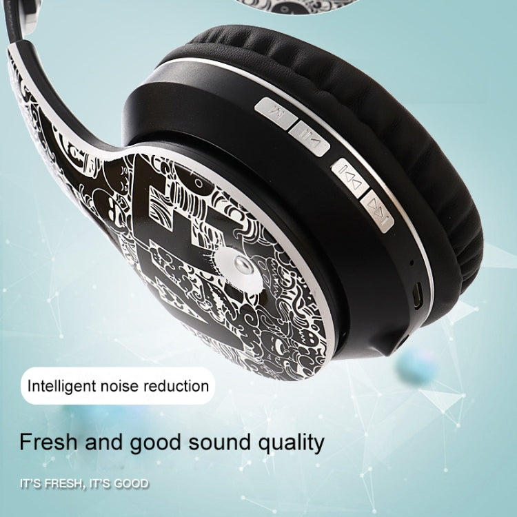B1 Graffiti Muster Kabelloses Bluetooth V5.0 Headset