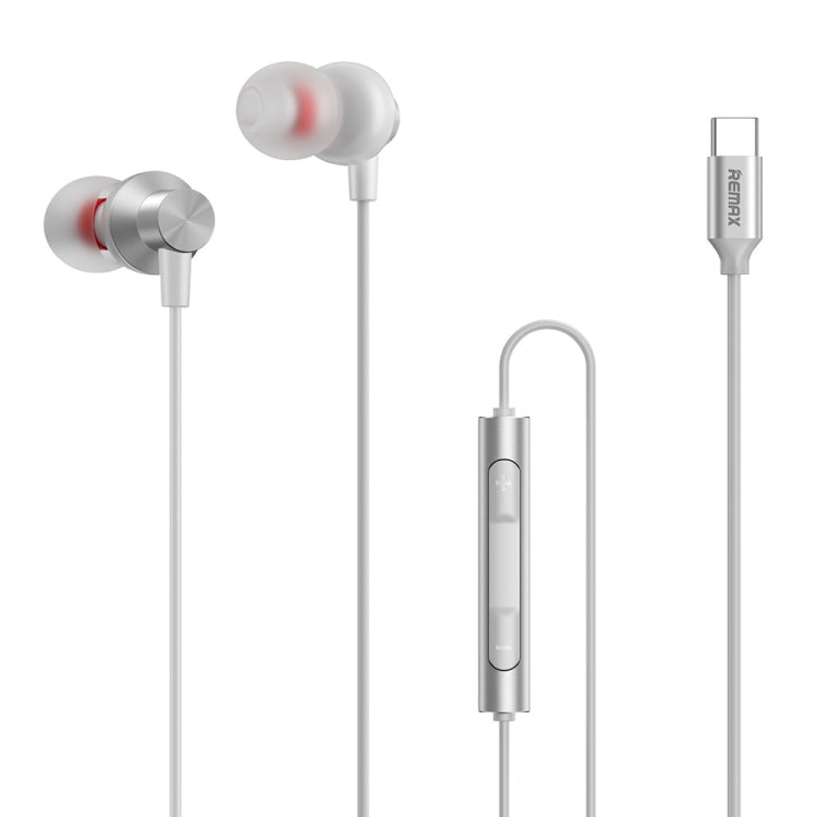 REMAX RM-560 Type-C In-Ear Stereo Metall-Musikkopfhörer mit Kabelsteuerung + Mikrofon, unterstützt Freisprechfunktion, nicht für Samsung-Telefone