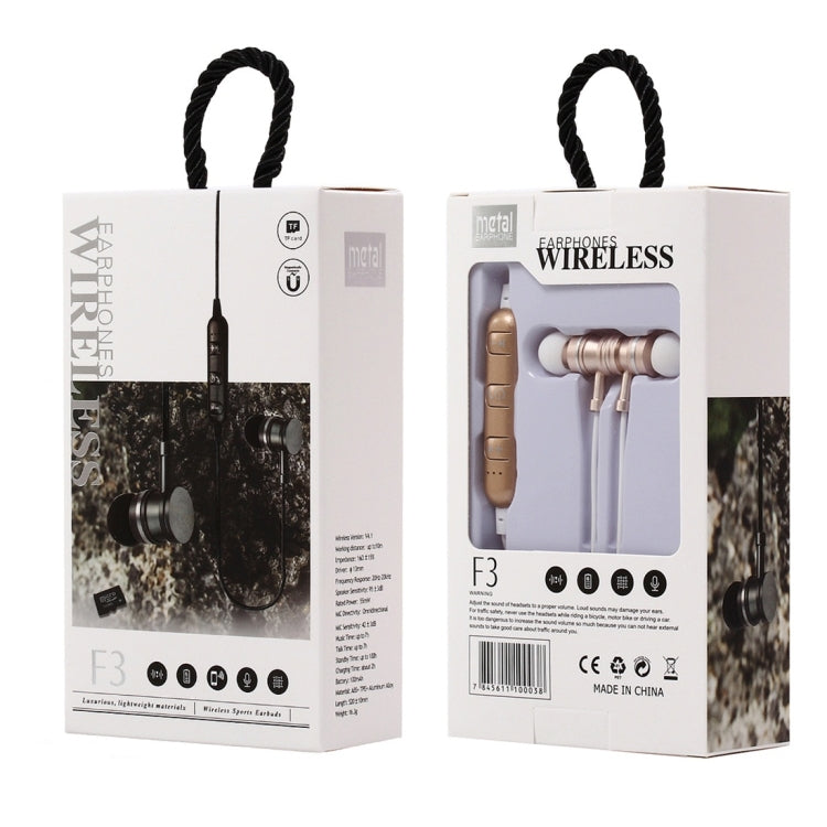 F3 Bluetooth 4.2 Halsband-Design Bluetooth-Headset, unterstützt Musikwiedergabe & Umschalten & Lautstärkeregelung & Annehmen