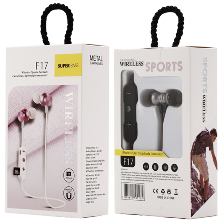 F17 Bluetooth 4.2 Halsband-Design Bluetooth-Headset, unterstützt Musikwiedergabe & Umschalten & Lautstärkeregelung & Annehmen