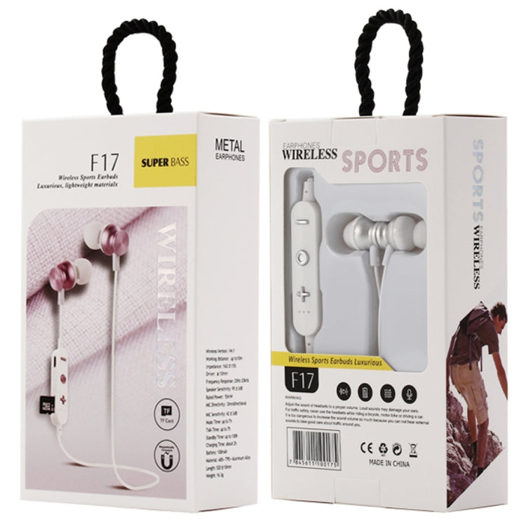 F17 Bluetooth 4.2 Halsband-Design Bluetooth-Headset, unterstützt Musikwiedergabe & Umschalten & Lautstärkeregelung & Annehmen