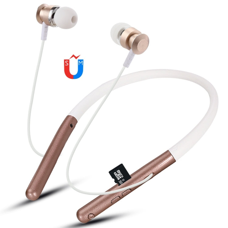 F108 Bluetooth 4.2 Halsband-Design Bluetooth-Headset, unterstützt Musikwiedergabe & Umschalten & Lautstärkeregelung & Annehmen