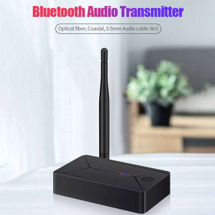 TX13 3-in-1 Tragbarer Bluetooth 5.0 Digitaler Optischer Koaxial Audio-Sender mit 3,5mm Anschluss für Bluetooth-Lautsprecher / Headset, TX13