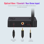TX13 3-in-1 Tragbarer Bluetooth 5.0 Digitaler Optischer Koaxial Audio-Sender mit 3,5mm Anschluss für Bluetooth-Lautsprecher / Headset, TX13