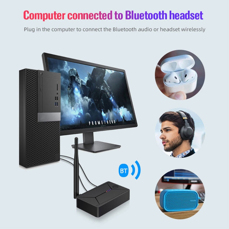 TX13 3-in-1 Tragbarer Bluetooth 5.0 Digitaler Optischer Koaxial Audio-Sender mit 3,5mm Anschluss für Bluetooth-Lautsprecher / Headset, TX13