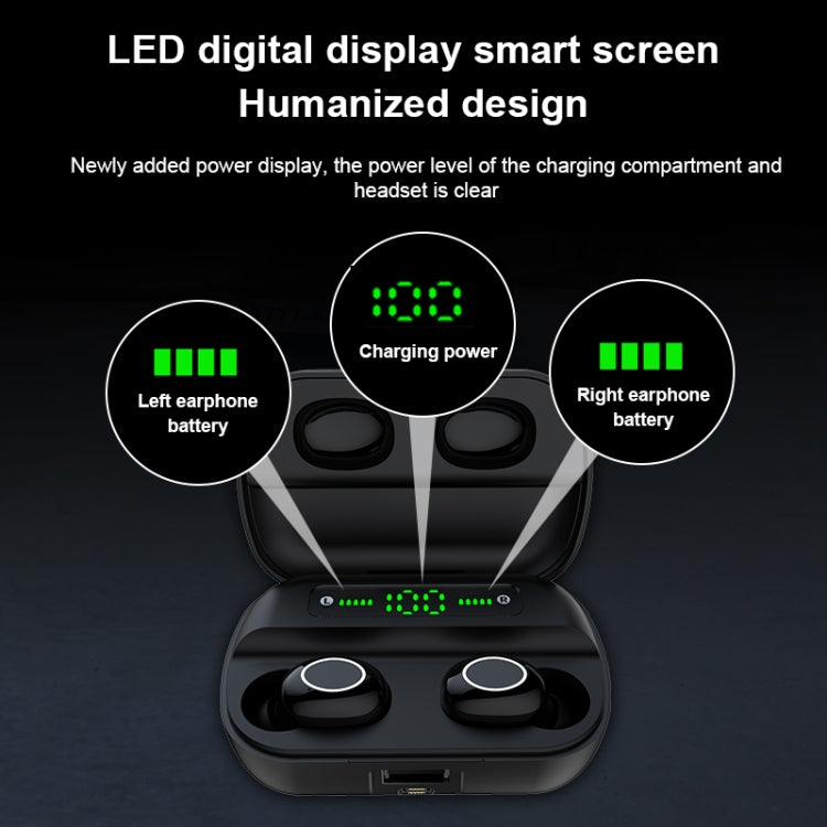 S11 TWS Touch Bluetooth Ohrhörer mit Magnetischer Ladestation, unterstützt Drei-Bildschirm LED Stromanzeige
