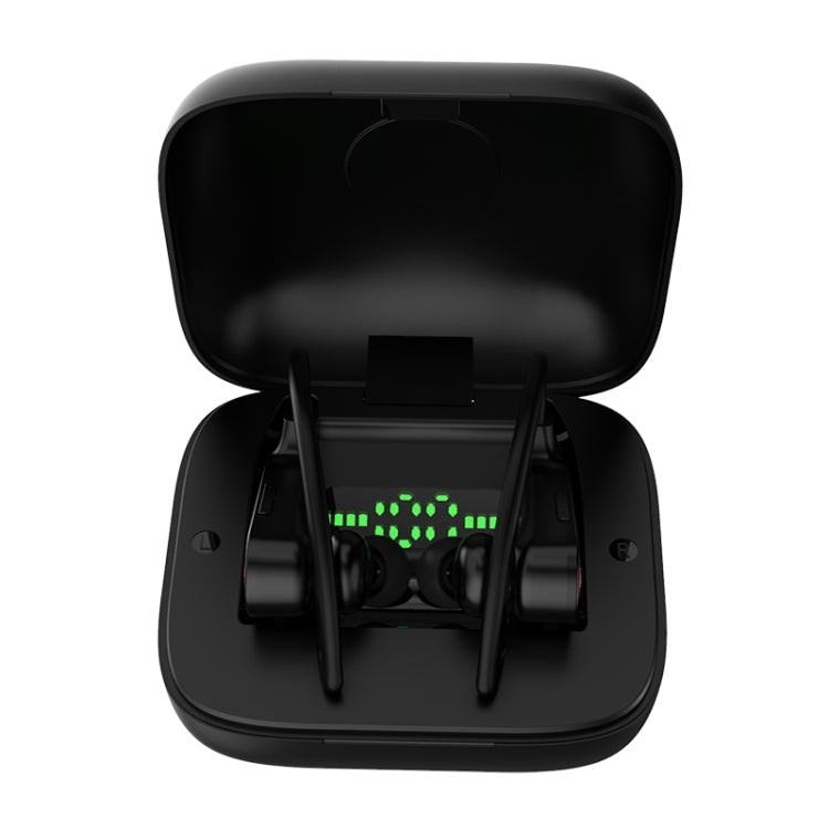 Q83 Kabelloser Ohrbügel-Sport Bluetooth Ohrhörer mit Ladestation, unterstützt Drei-Bildschirm LED Stromanzeige & Powerbank, Q83
