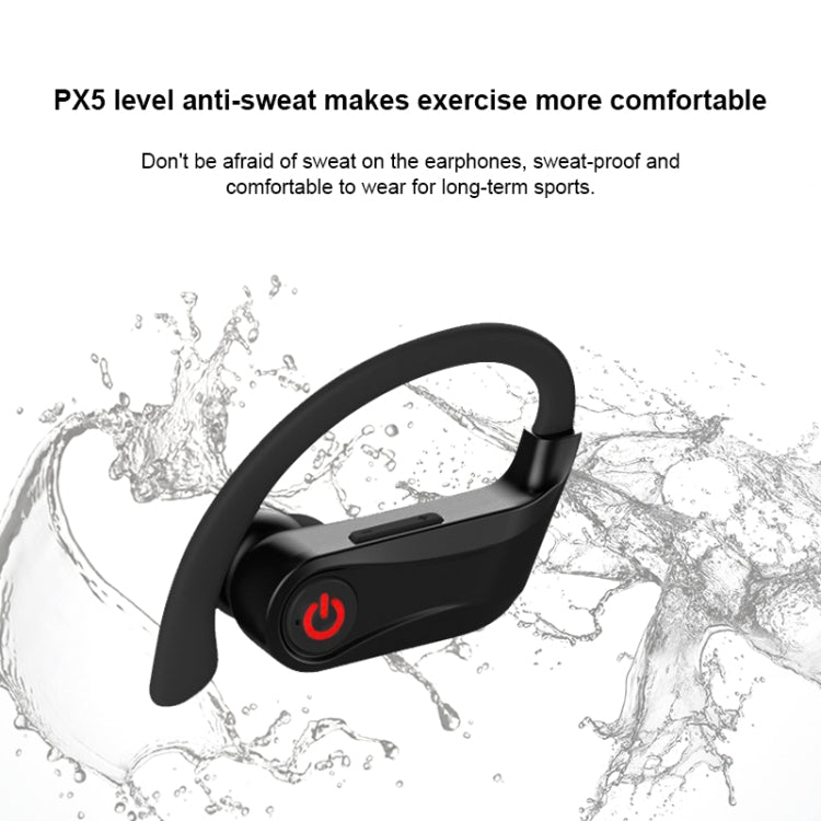 Q83 Kabelloser Ohrbügel-Sport Bluetooth Ohrhörer mit Ladestation, unterstützt Drei-Bildschirm LED Stromanzeige & Powerbank, Q83