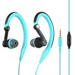 Mucro MB-232 Lauf-In-Ear Sport Ohrhörer mit Ohrbügel Kabelgebundene Stereo-Kopfhörer für Joggen und Fitnessstudio