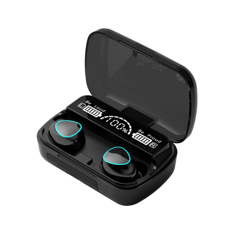 M10 Bluetooth 5.1 TWS Digitalanzeige Kabellose Bluetooth-Kopfhörer mit Ladebox, Unterstützt Touch & Siri & Batteriestatusanzeige, M10 Schwarz, M10 Grün