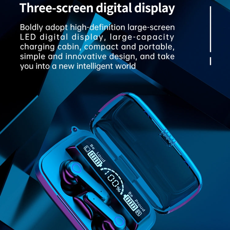 M19 Bluetooth 5.1 TWS Digitalanzeige Kabellose Bluetooth-Kopfhörer mit Ladebox, Unterstützt Touch & Siri & Batteriestatusanzeige