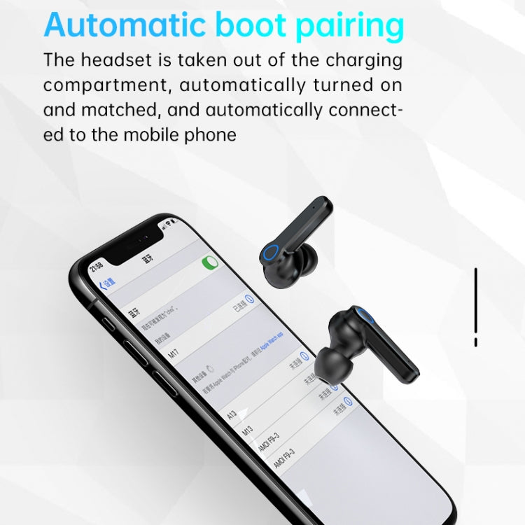 M19 Bluetooth 5.1 TWS Digitalanzeige Kabellose Bluetooth-Kopfhörer mit Ladebox, Unterstützt Touch & Siri & Batteriestatusanzeige
