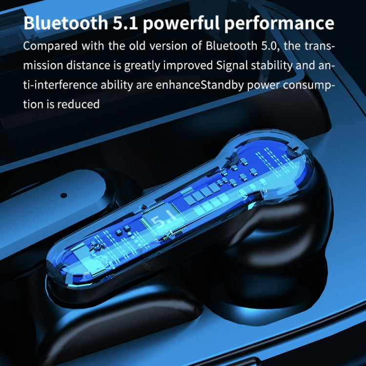M19 Bluetooth 5.1 TWS Digitalanzeige Kabellose Bluetooth-Kopfhörer mit Ladebox, Unterstützt Touch & Siri & Batteriestatusanzeige