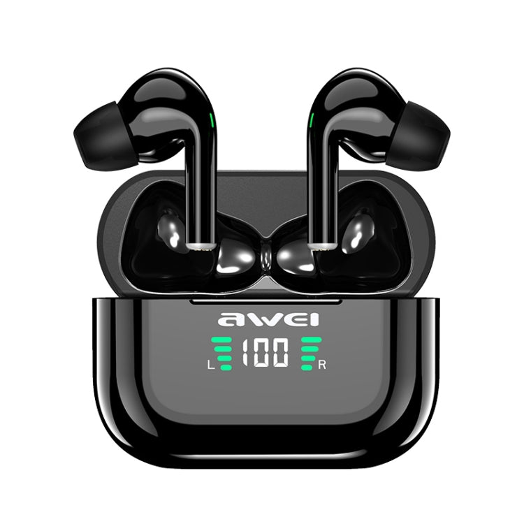awei T29P Bluetooth V5.0 LED Digitalanzeige True Wireless Sport IPX4 Wasserdichte TWS Kopfhörer mit Ladecase