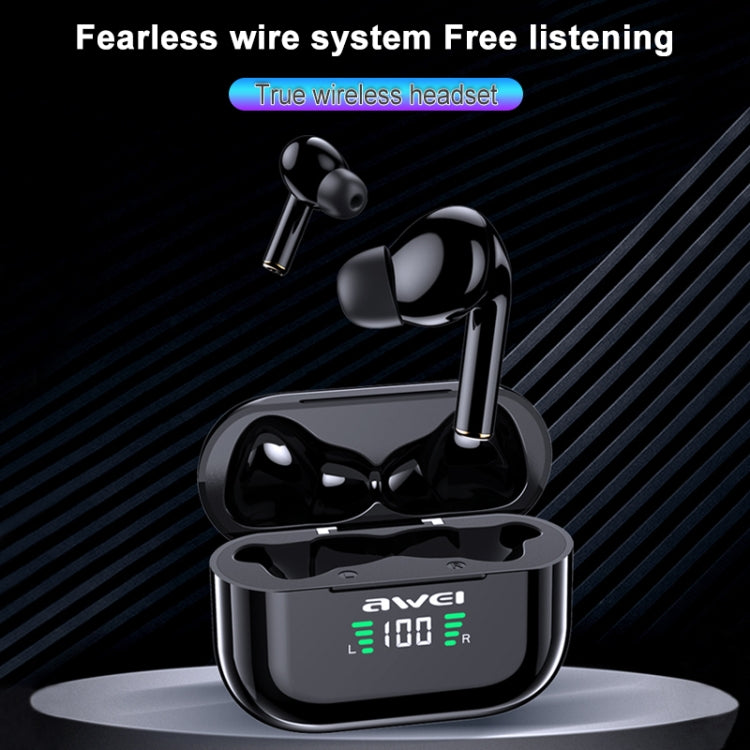 awei T29P Bluetooth V5.0 LED Digitalanzeige True Wireless Sport IPX4 Wasserdichte TWS Kopfhörer mit Ladecase