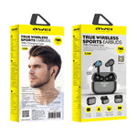 awei T29P Bluetooth V5.0 LED Digitalanzeige True Wireless Sport IPX4 Wasserdichte TWS Kopfhörer mit Ladecase