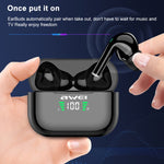 awei T29P Bluetooth V5.0 LED Digitalanzeige True Wireless Sport IPX4 Wasserdichte TWS Kopfhörer mit Ladecase