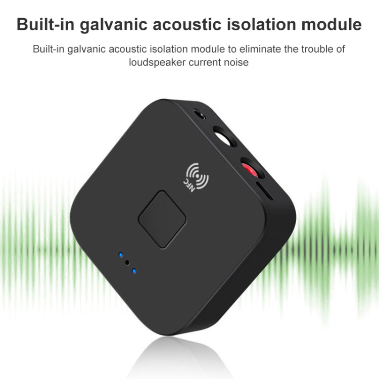 B11 Bluetooth 5.0 Empfänger AUX NFC zu 2 x RCA Audio-Adapter, B11