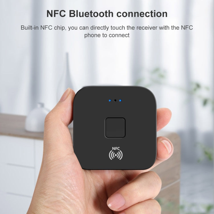 B11 Bluetooth 5.0 Empfänger AUX NFC zu 2 x RCA Audio-Adapter, B11