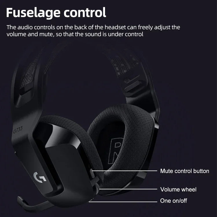 Logitech G733 LIGHTSPEED Kabelloses RGB-Gaming-Headset