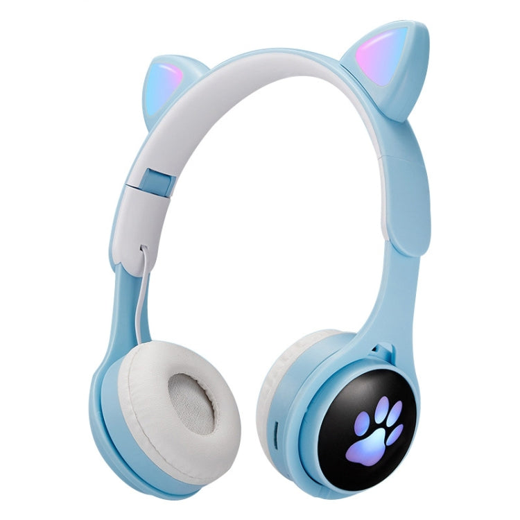 B30 Katzenpfote Katzenohren Bunt Leuchtendes Faltbares Bluetooth Headset mit 3,5mm Klinke & TF-Kartensteckplatz