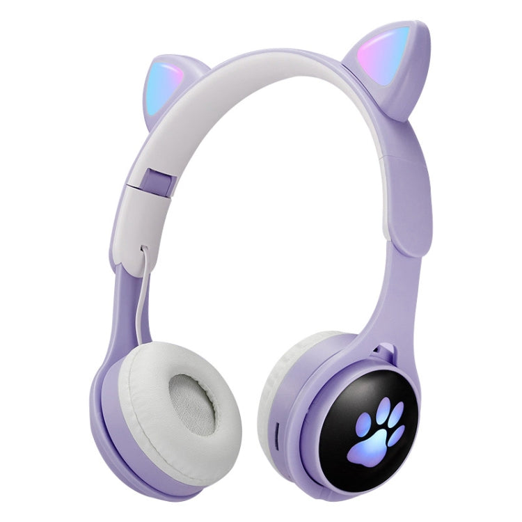 B30 Katzenpfote Katzenohren Bunt Leuchtendes Faltbares Bluetooth Headset mit 3,5mm Klinke & TF-Kartensteckplatz
