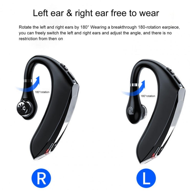 DS800 Bluetooth 5.0 Universelle Ohrbügel-Bluetooth-Kopfhörer für Business und Sport mit Ladebox, Ladebox-Version (Schwarz), Ladebox-Version (Rot)