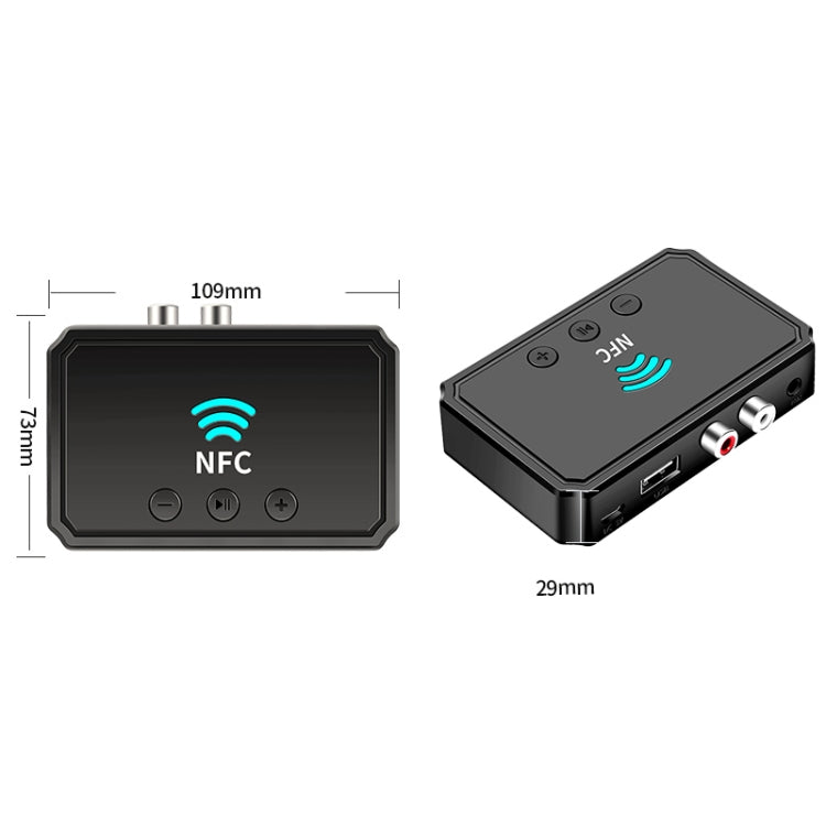 T36 NFC Bluetooth 5.0 Empfänger Sender Headset Auto-Audio-Player