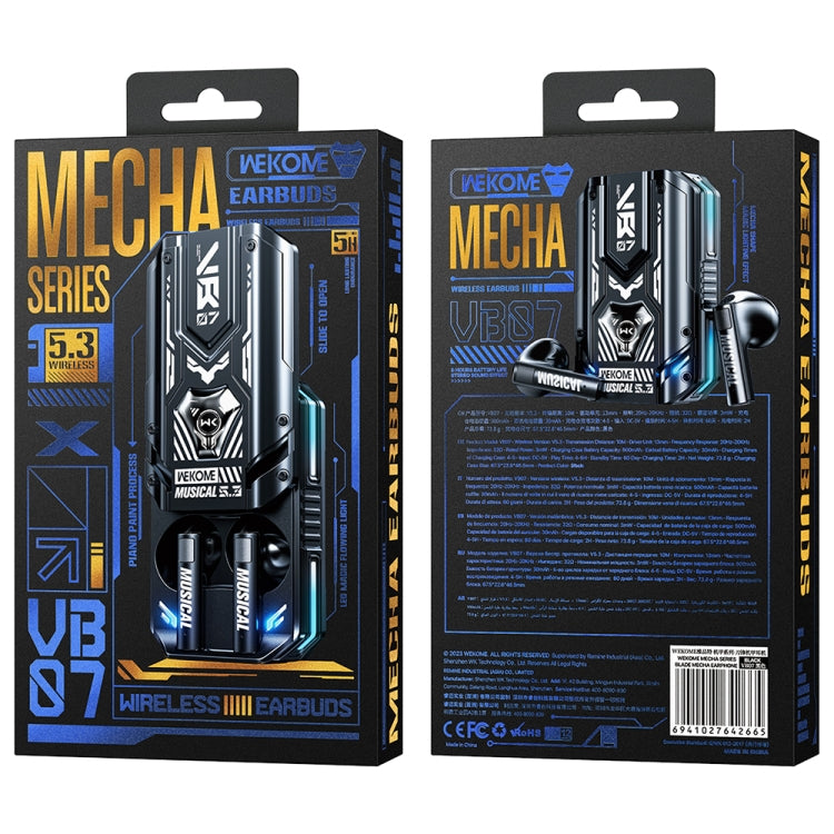 WEKOME VB07 Mecha Serie Blade Kabelloser Bluetooth Ohrhörer, VB07 (Schwarz), VB07 (Weiß)