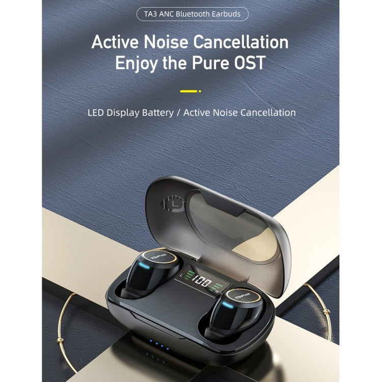 awei TA3 Bluetooth 5.0 ANC Aktive Geräuschunterdrückung kabelloser Bluetooth-Ohrhörer, TA3